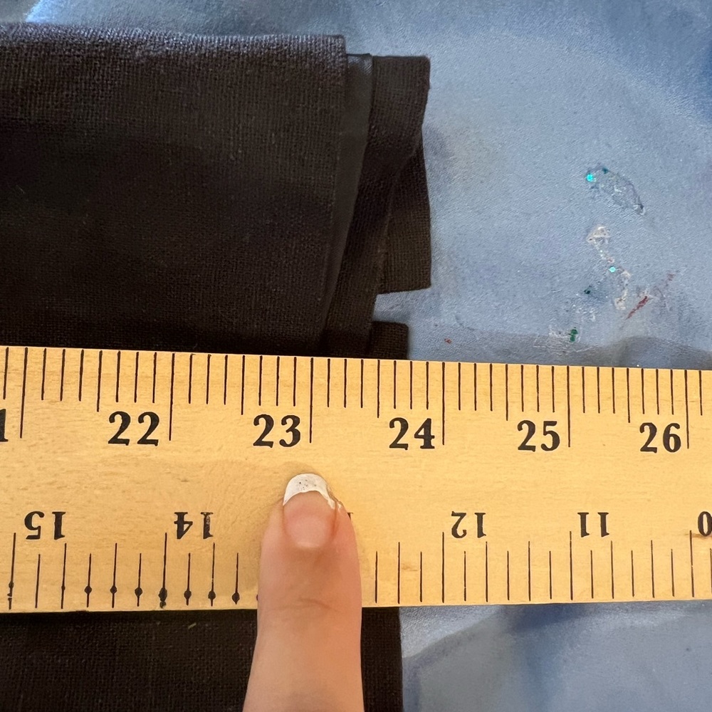 ❤️💋FUN SEXY FLIRTY SKIRT💋❤️SIZE COLOR 12 KASPER L LARGE BLACK LINEN RAYON 568 - Picture 8 of 8